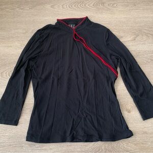 INC Y2K Black Mesh Top Size L